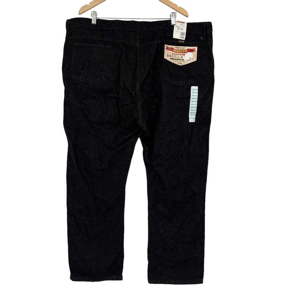 Vintage 90’s Rustler Jeans Straight Leg Regular Fit Black 48x30